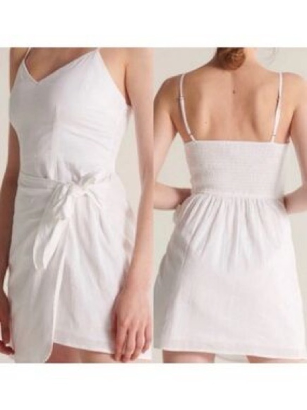 Worn once Abercrombie & Fitch white mini dress Size XS